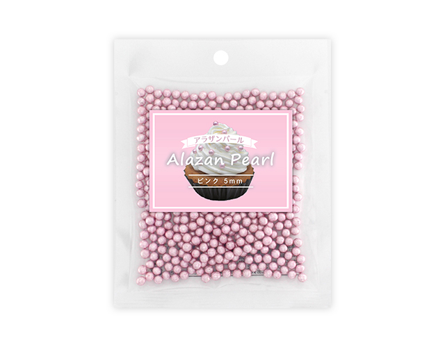 アラザンパールピンク5mm 50gの画像