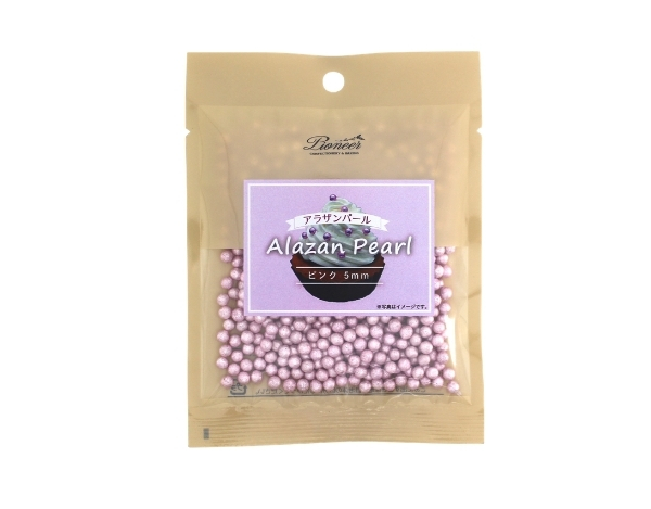 アラザンパールピンク5mm 50gの画像